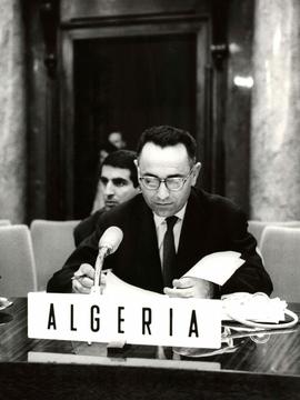 Benyoucef Benkhedda, the President of the Provisional Government of Algeria