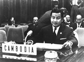 Prince Norodom Sihanouk, the Prime Minister of Cambodia