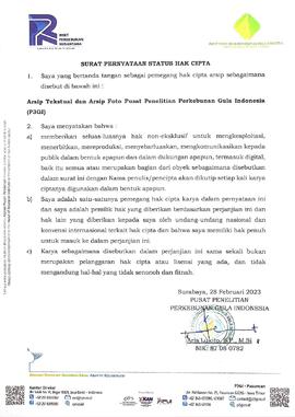 Surat Pernyataan Status Hak Cipta Arsip P3GI