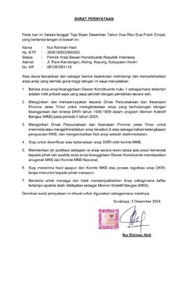 
Surat Pernyataan Nur Rohman Hadi 1
