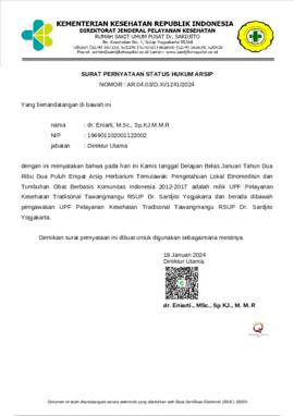 SP Status Hukum Arsip MKB